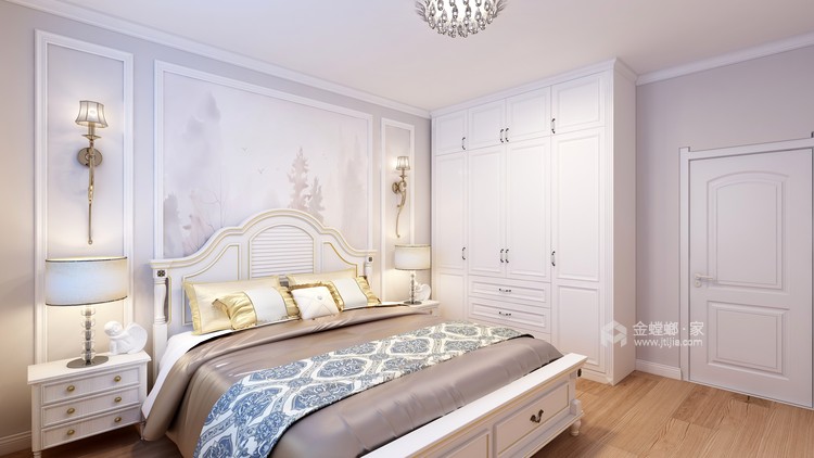美式风复式美宅，让你如亲临美剧一般-卧室效果图及设计说明