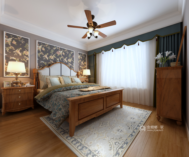 180平美式风，好的设计，全屋扩容-卧室效果图及设计说明