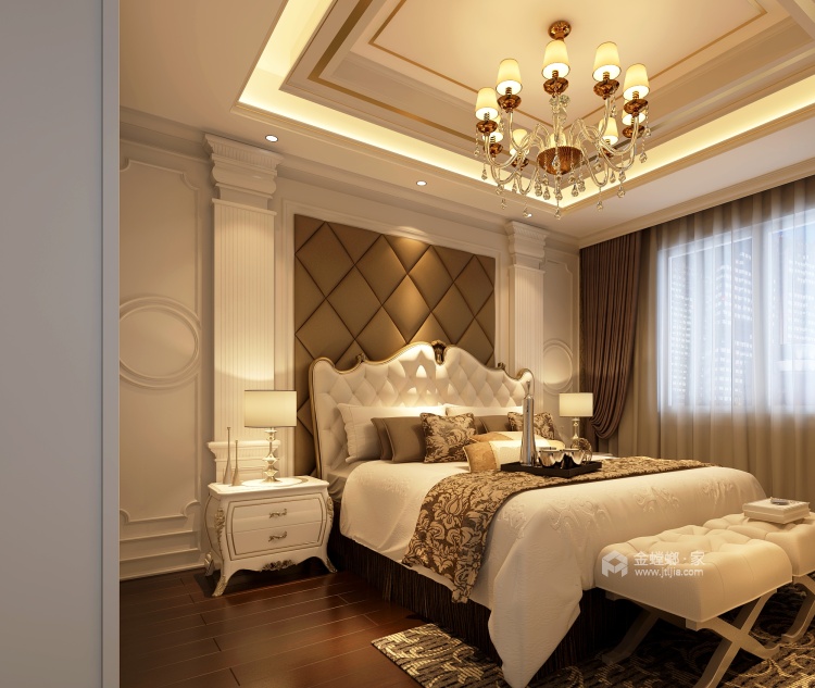 165平典雅欧式生活-卧室效果图及设计说明