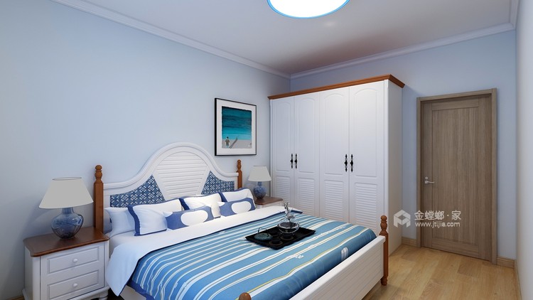 极简地中海风-卧室效果图及设计说明