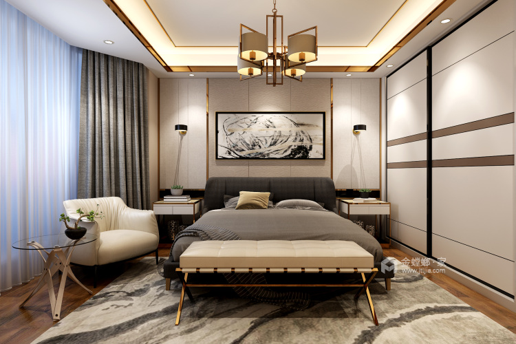 165平现代风，实用和美感并存-卧室效果图及设计说明