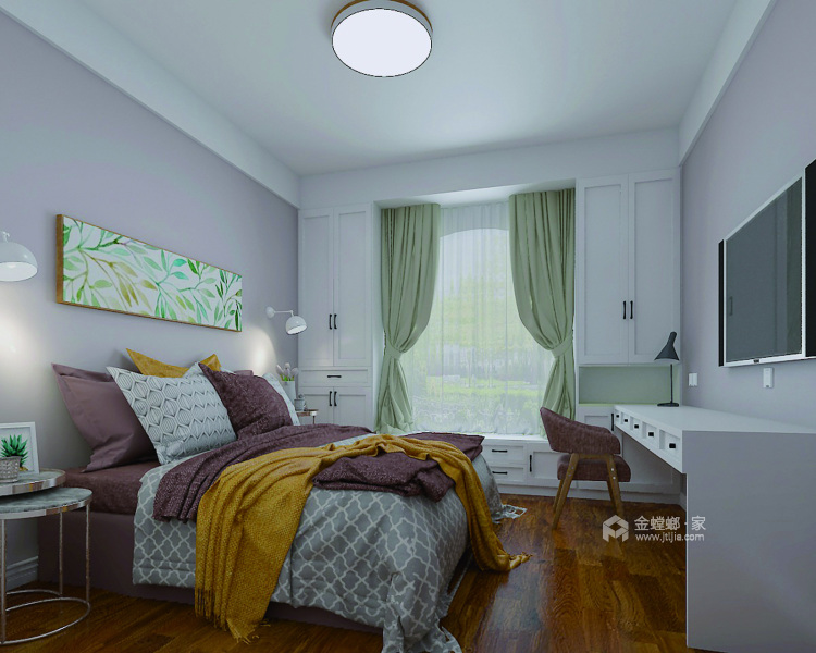 优雅基调，品质生活-卧室效果图及设计说明