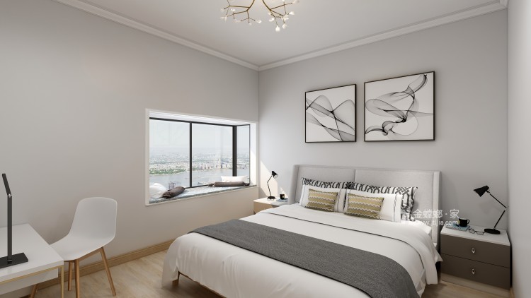 145平御景豪庭极简风-卧室效果图及设计说明