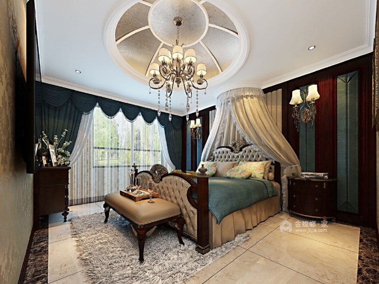 451大户型新古典欧式风格-卧室效果图及设计说明