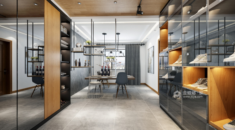 140平现代三居室 保持简洁明亮，将空间完美释放-餐厅效果图及设计说明