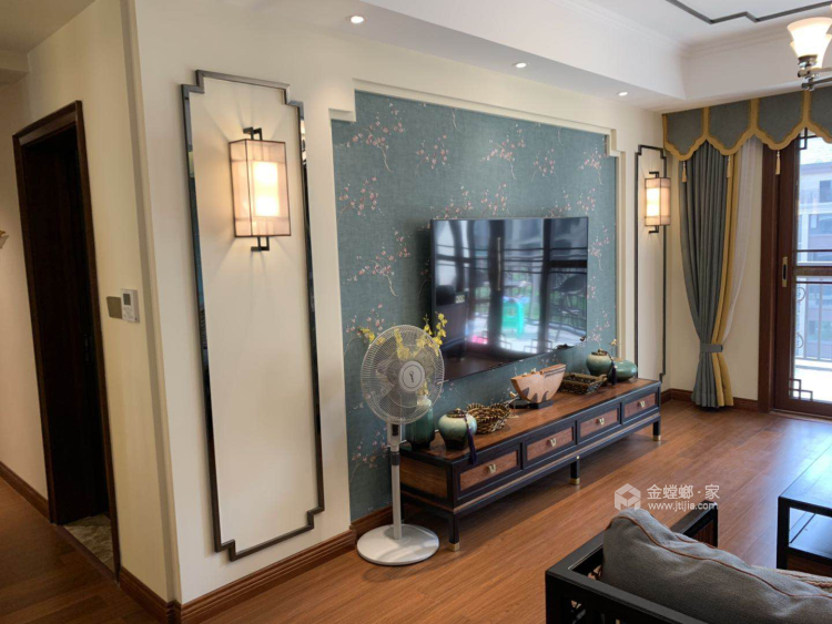 古典与现代的结合 155平米新中式生活-客厅效果图及设计说明