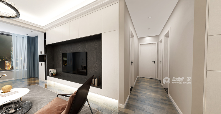 简约生活 120平米的现代3居室-卧室效果图及设计说明