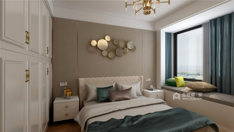 年轻人最爱的轻奢风 118平米现代3居室-卧室效果图及设计说明