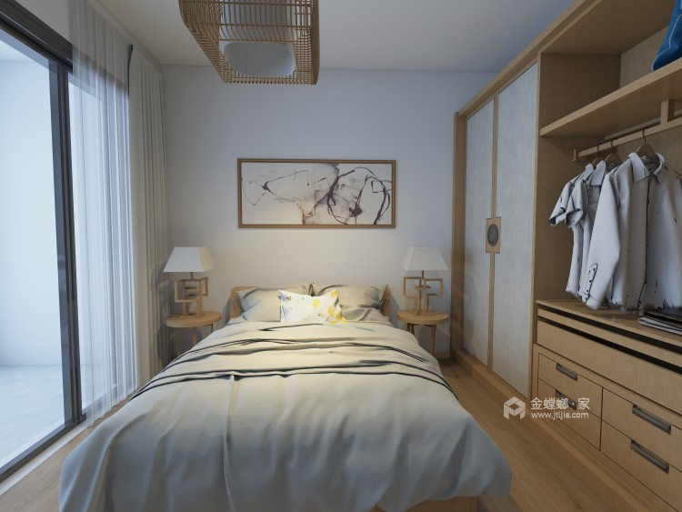 清新自然的日式风格彰显独特品味-卧室效果图及设计说明