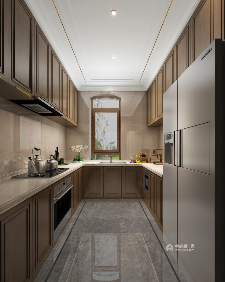 370m²的新中式大平层尽显大气，品味法式混搭-厨房