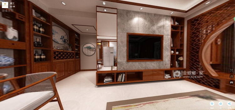 新城东方丽园90平中式装修效果图-卧室效果图及设计说明