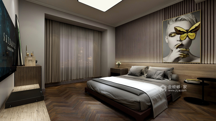 完美治愈“强迫症”的现代风格之家-卧室效果图及设计说明