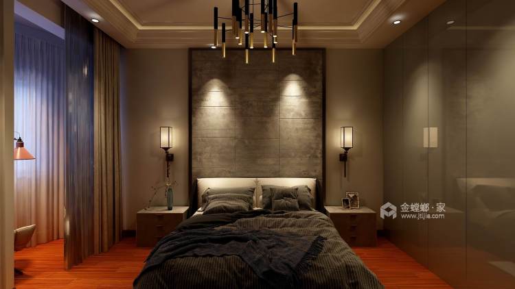 现代轻奢与时尚的结合-卧室效果图及设计说明