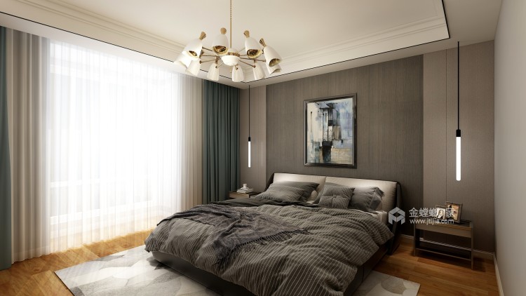 现代轻奢风，奢华而不失时尚-卧室效果图及设计说明
