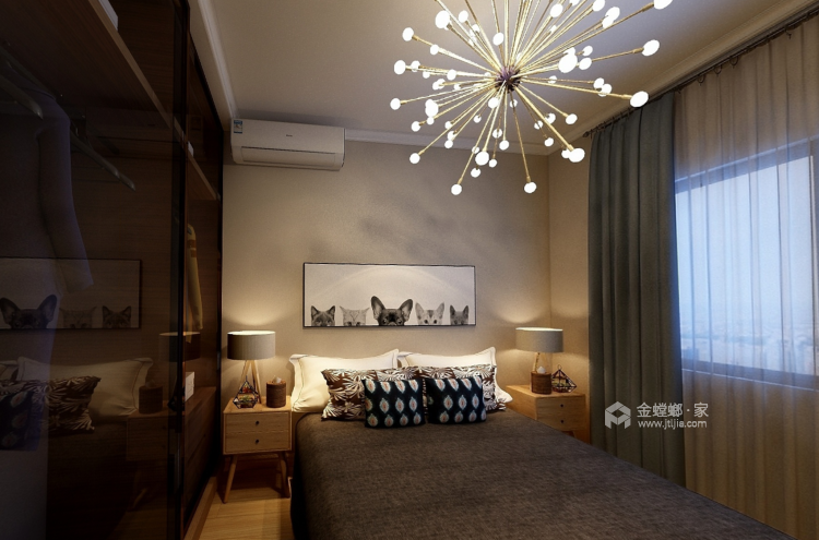 清爽、自在的居家氛围-卧室效果图及设计说明