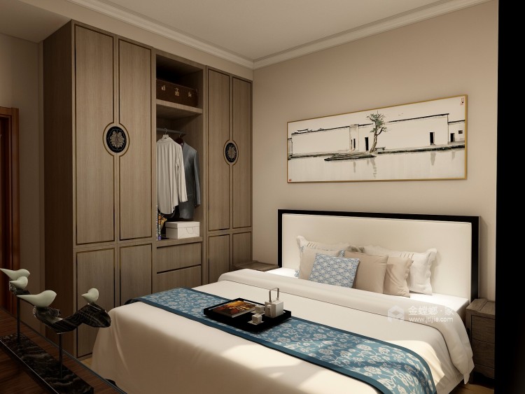 105平新中式用淡泊写意人生-卧室效果图及设计说明