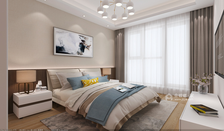 简约现代风，打造家的温馨港湾-卧室效果图及设计说明