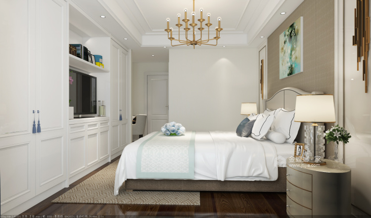 180平现代风 幸福五口之家-卧室效果图及设计说明