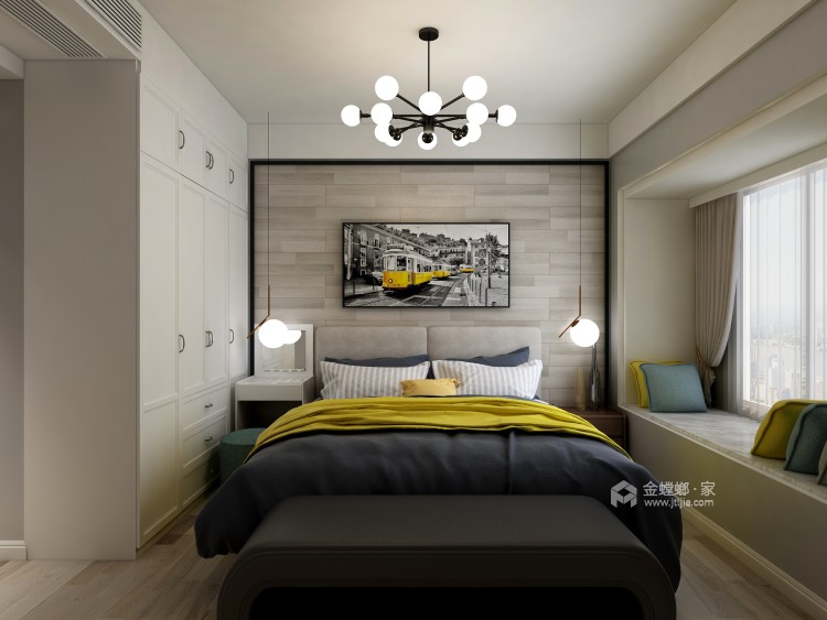 打造现代风格空间的专属温馨感和情趣感-卧室效果图及设计说明