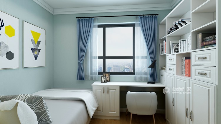干净精致的美式家居，带来宁静生活享受-卧室效果图及设计说明