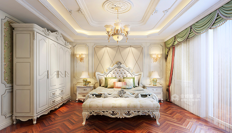 复古浪漫的480平美式别墅住宅，享受高品质生活-卧室