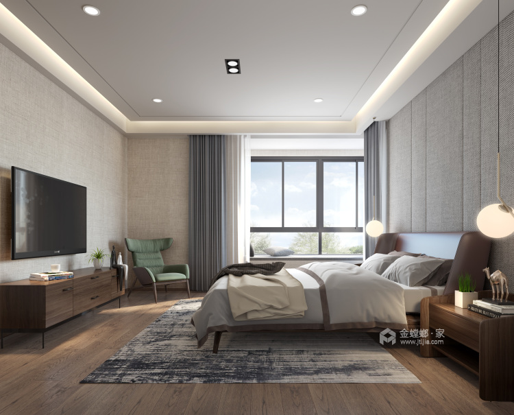 248㎡三代同堂的现代风案例-卧室效果图及设计说明