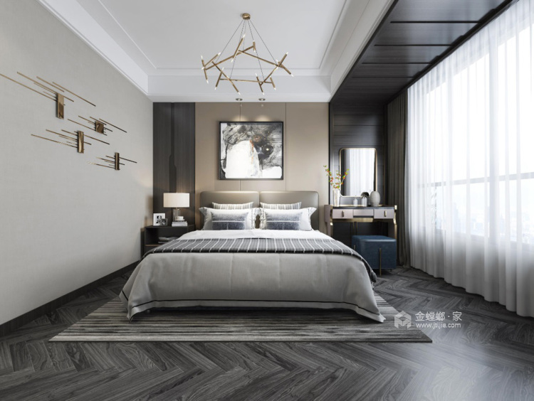清新素雅现代风-卧室效果图及设计说明