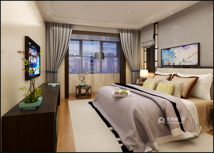 280平大平层，看当代中国文人墨客气质的新风格-卧室效果图及设计说明