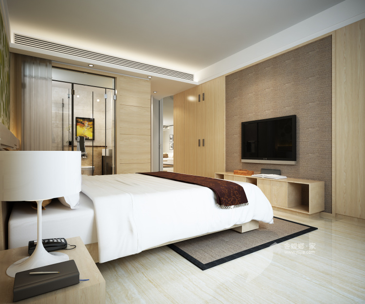 让120平素色空间也充满生活的优雅与美好-卧室效果图及设计说明