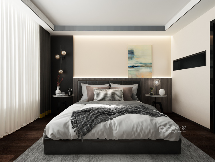 135平现代，居家的选择-卧室效果图及设计说明