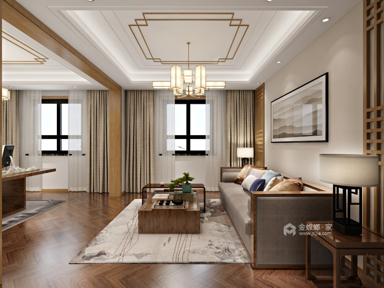 白色与原木完美搭配，打造精致舒适的家-空间效果图