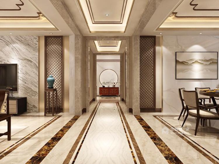 280平大平层，看当代中国文人墨客气质的新风格-客厅效果图及设计说明