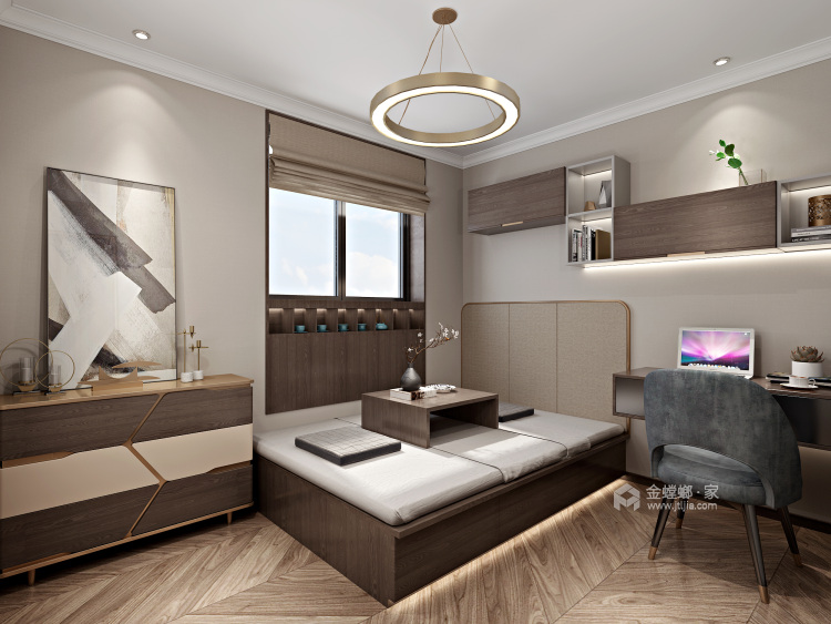 一套简约而不简单的210平大平层设计-卧室效果图及设计说明