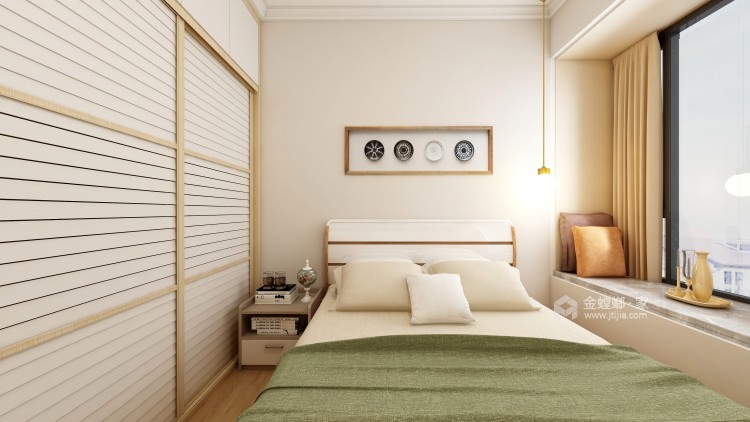 105平原木色清新北欧风-卧室效果图及设计说明