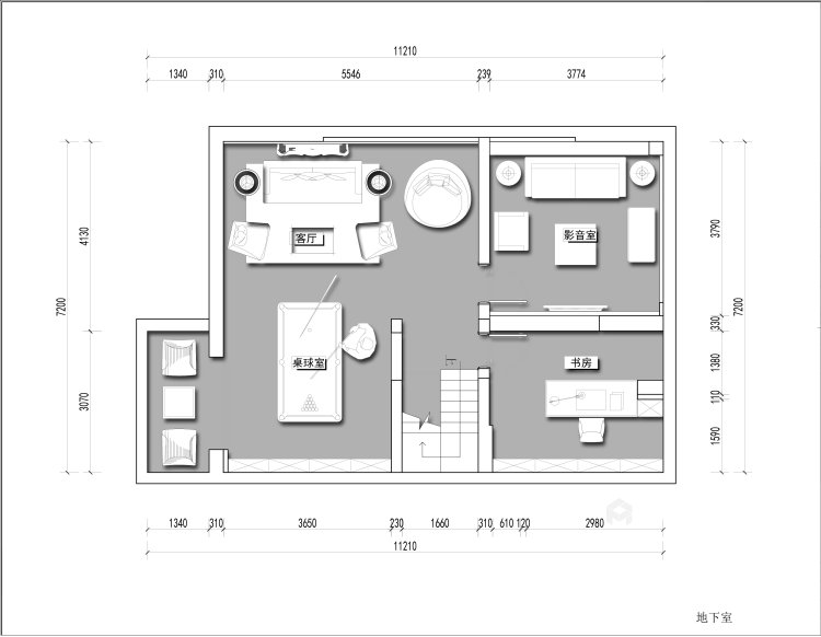 阿卡迪亚现代美式经典案例-平面设计图及设计说明