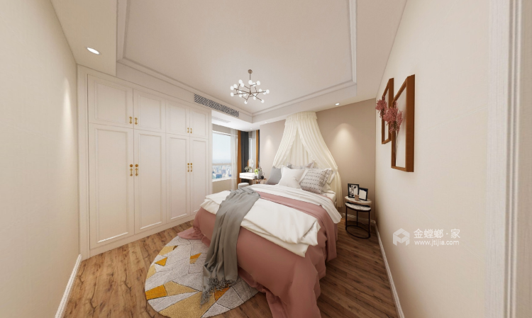 140平优雅三居室 时尚与现代的碰撞-卧室效果图及设计说明