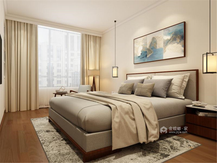 中海珑玺180㎡简洁现代风-卧室效果图及设计说明