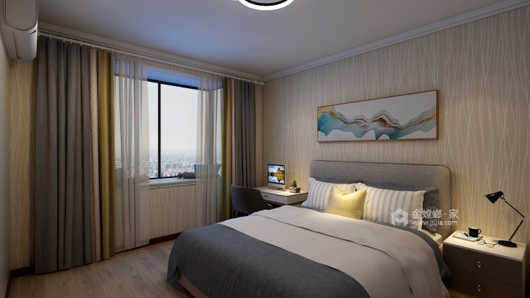 120平轻奢雅致现代风-卧室效果图及设计说明
