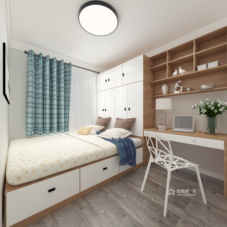 115平温馨现代风-卧室效果图及设计说明