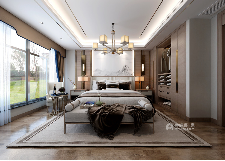 140平禅意中式，品味生活-卧室效果图及设计说明