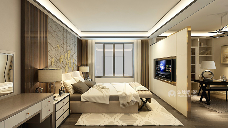 350大户型现代传统相结合-卧室效果图及设计说明