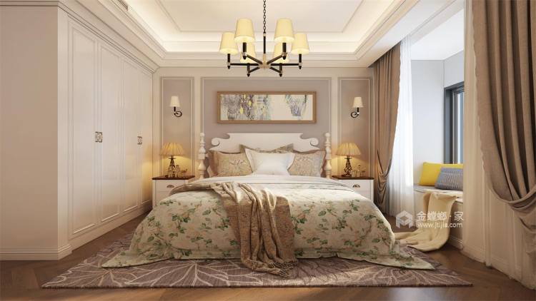 美式轻奢风的温馨之家-卧室效果图及设计说明