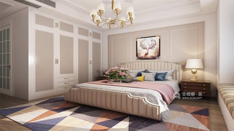 美式轻奢风的温馨之家-卧室效果图及设计说明
