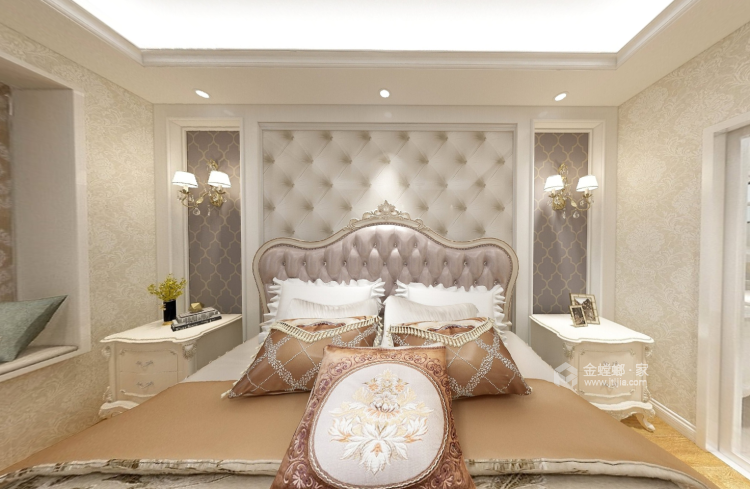 君悦湾欧式风格-卧室效果图及设计说明