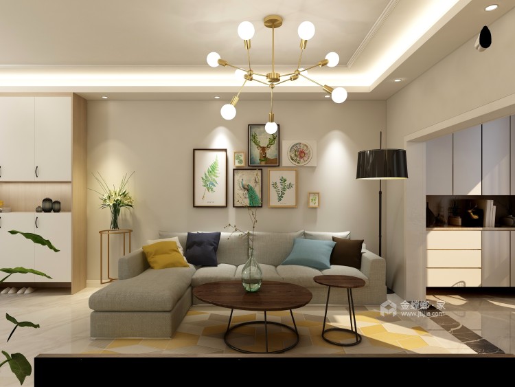以最简单的方式表现生活-客厅效果图及设计说明