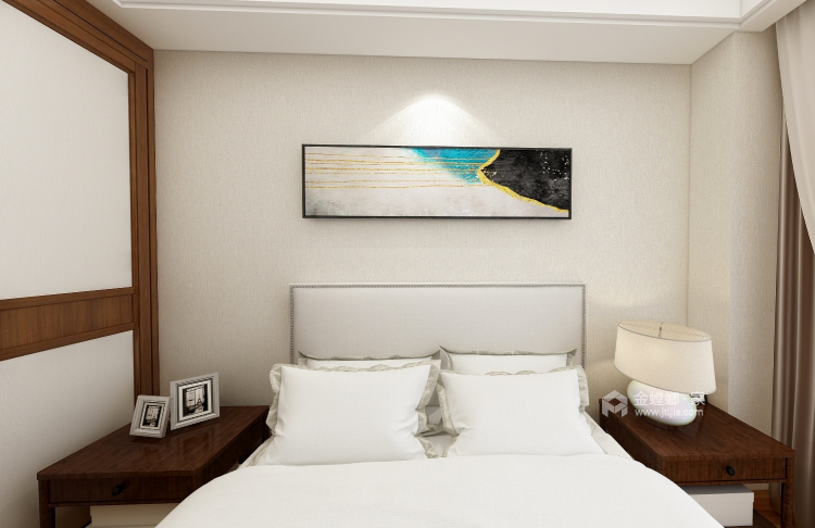 新中式风格，尽显居室典雅~-卧室效果图及设计说明