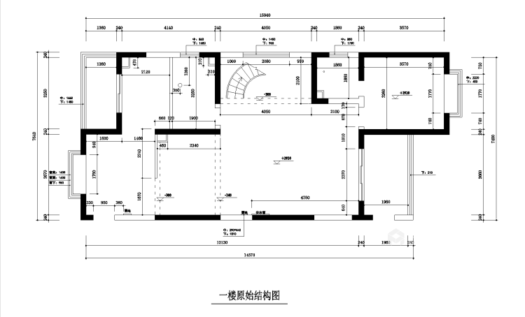 240平现代风格跃层公寓-业主需求&原始结构图