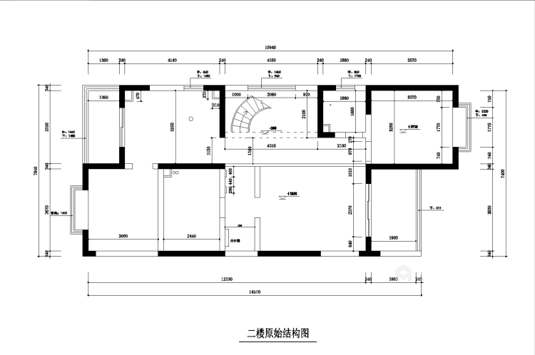 240平现代风格跃层公寓-业主需求&原始结构图