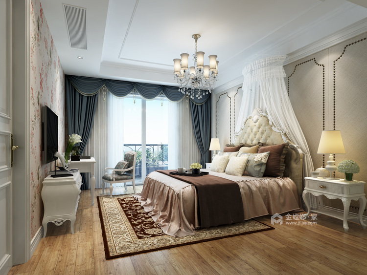 奢华的欧式浪漫 350平私家大宅享受高品位生活-卧室效果图及设计说明