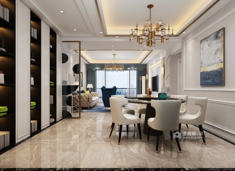123平高品质和舒适住宅，源于生活之美-餐厅效果图及设计说明